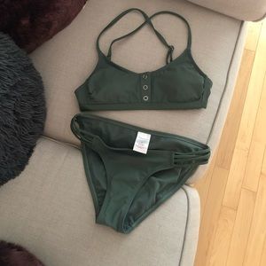 Navy Green Bikini